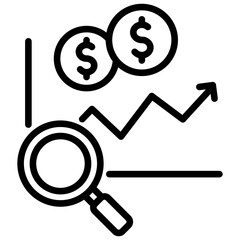 Currency Value Icon Lineal Syle