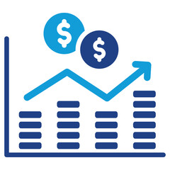Price Index Icon Dual Tone Color Style