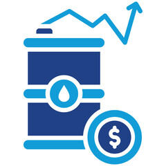 Obraz premium Oil Prices Icon Dual Tone Color Style