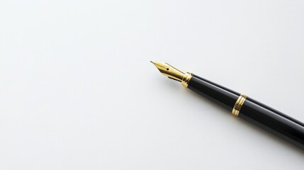 Naklejka premium Elegant Pen on Clean White Background