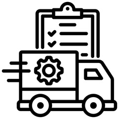 Shipment Management Icon Lineal Syle