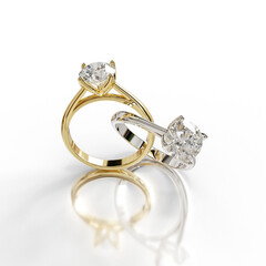 Elevated Diamond Cathedral Solitaire Ring for Maximum Brilliance