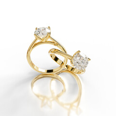 Gift for Her &ndash; Beautiful Cathedral Solitaire Diamond Ring