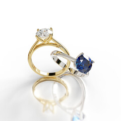 Bridal Jewelry – Elegant Cathedral Solitaire Diamond Ring