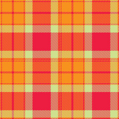 Modern Pastel Tangerine Seamless Tartan Textile Design