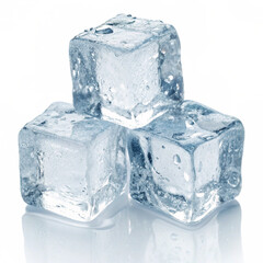 Obraz premium Crystal Clear Ice Cubes Refreshing Close-Up Photography for Drinks and Cool Designs