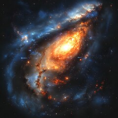 Spiral Galaxy in Deep Space