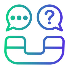 question Line Gradient Icon