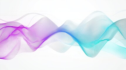 Mesmerizing abstract background featuring dynamic fluid wave patterns in a gradient of vivid aquamarine violet and teal hues  Captivating digital art with a sleek