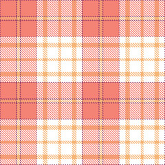 Metallic Bruise Seamless Tartan with Rich Peach accents Textile Design