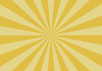 シンプルな集中線背景素材イラスト 黄色