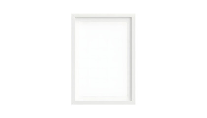 White Blank Picture Frame Mockup Isolated on White Background