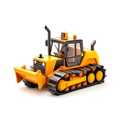 Fototapeta premium toy bulldozer 3D render