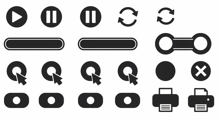 Media Control Icons Collection