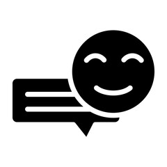 Obraz premium Uplifting Message Vector Glyph Icon Design
