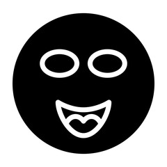Obraz premium Laughter Vector Glyph Icon Design