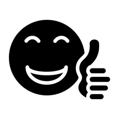 Obraz premium Thumbs Up Vector Glyph Icon Design