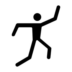 Dancing Man Vector Glyph Icon Design