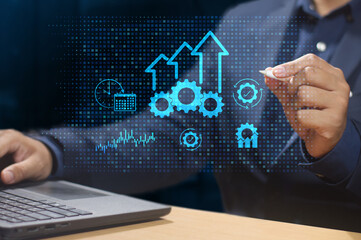DSC_0562.6(1/68) Increase productivity with the efficiency process concept for industrial management, with efficiency and an efficient process. Lean cost and productivity growth.