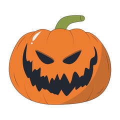 Cute Cartoon Halloween Element. Vector Illustration Isolated on White Background.