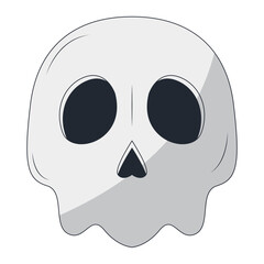 Cute Cartoon Halloween Element. Vector Illustration Isolated on White Background.