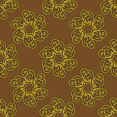 seamless pattern of flower classic  retro design