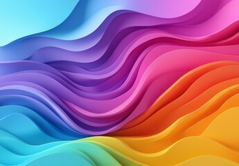 Abstract Colorful Wavy Background with Vibrant Gradient Texture