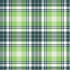 Metallic Dark Teal Seamless Tartan with Rich White accents Textile Design