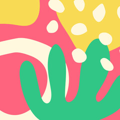 Groovy colourful abstract shape background