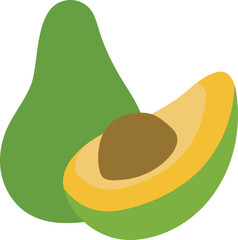 Avocado slice illustration
