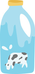Bottle milk illustration