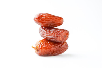 Dates fruit tunisia, Tunisian honey dates or kurma tunisia madu, isolated on white background