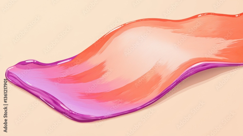 Canvas Prints vibrant swirl of colorful fluid on smooth background surface