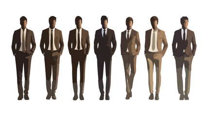 Group of Men in Business Suits Walking Together in a Professional Urban Environment