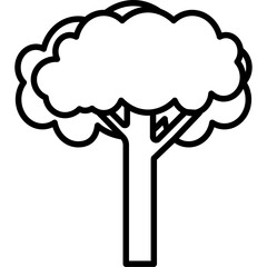 tree Ecology icon flat illustration
