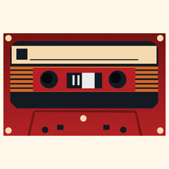 Vintage Retro Cassette Tape Collection. A collection of retro cassette tapes with unique designs, vibrant colors, and nostalgic details from past eras.