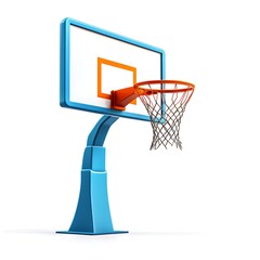basketball net with hoop 3D render