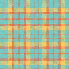 Modern Seamless Tartan in Neon Bright Aqua tones Textile Design