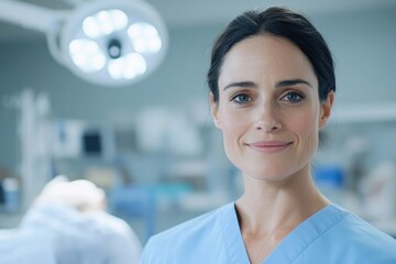 compassionate nurse with gentle expression caring for patient in hospital setting soft natural lighting highlighting