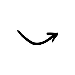 black outline arrow design element 