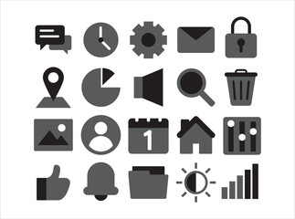 A collection of icons for various apps and services