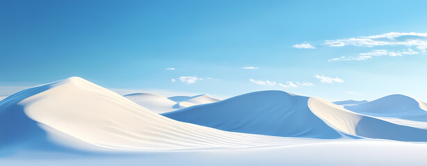Fototapeta premium Serene White Sand Dunes Landscape