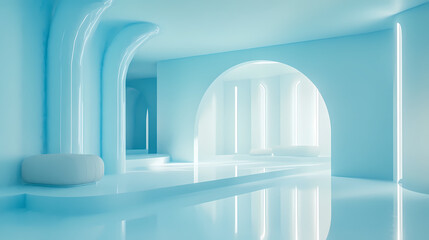 Modern Light Blue Interior Design