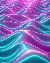 Obraz premium Surreal otherworldly iridescent liquid texture with shifting colors for creative design.