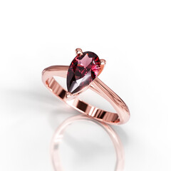 Elegant Jewelry – Pear Solitaire Ring
