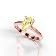 Classic Tear Drop Diamond Ring