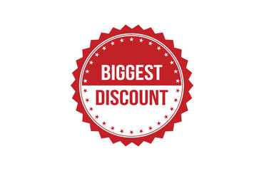 Biggest discount red ribbon label banner. Open available now sign or Biggest discount tag.
