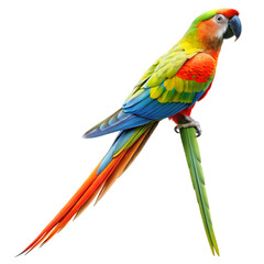 Obraz premium Long tail parrot isolated on transparent background 