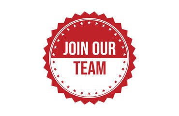 Join our team red ribbon label banner.