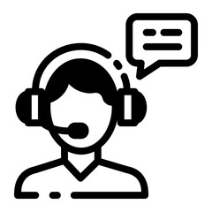 A linear style icon depicting representative sign 
